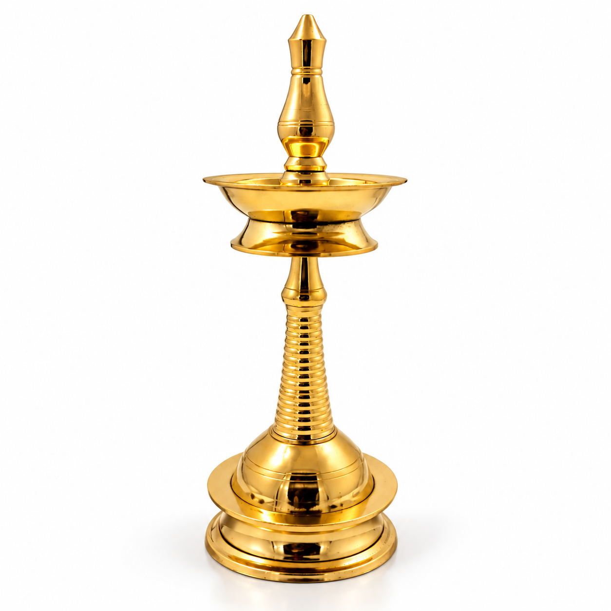 Vilakku (Polished Golden Brass Oil Lamp) - Image 2
